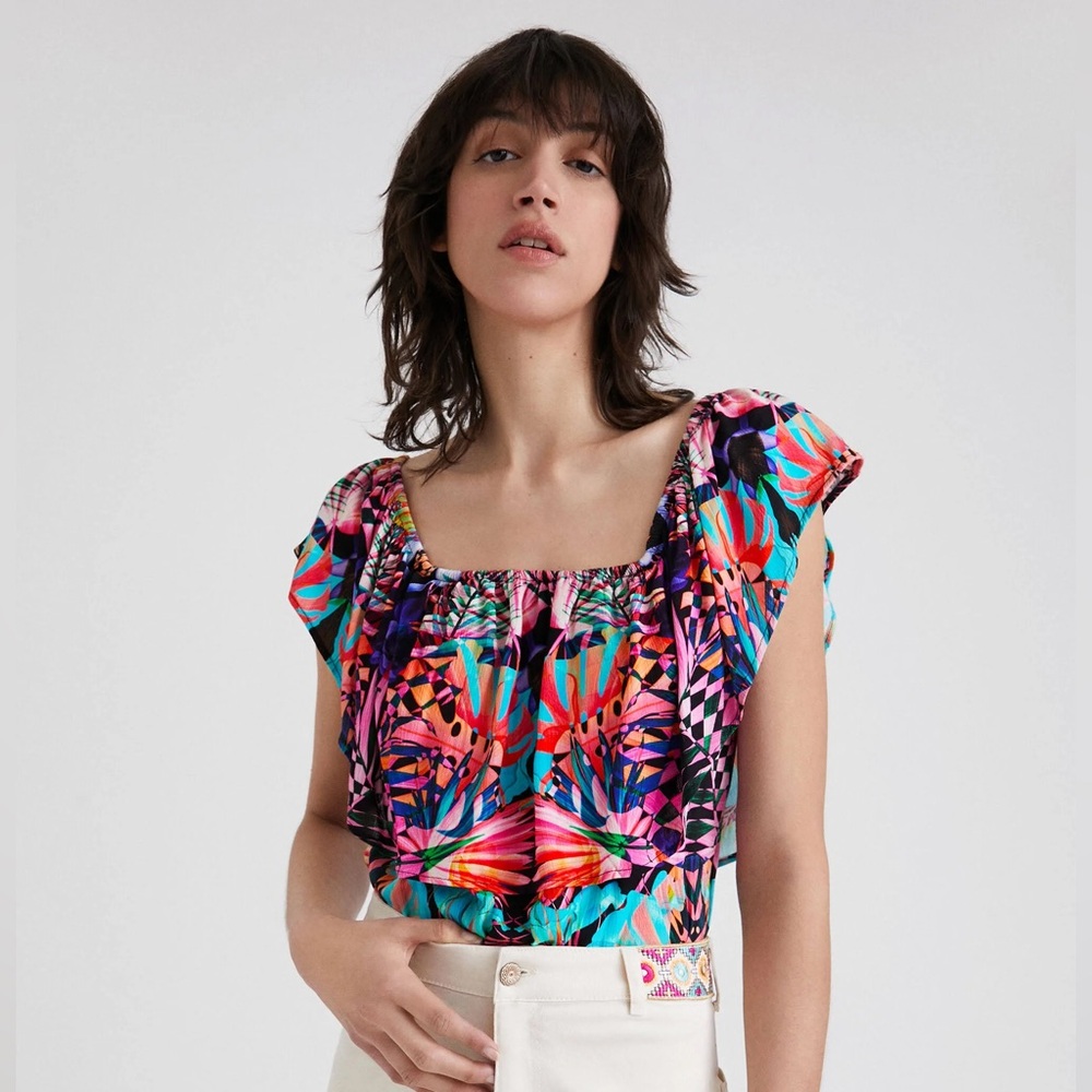 Desigual Poppy Virtual Pink Bodysuit
